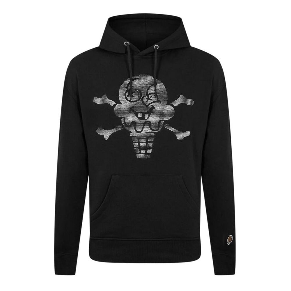 ICECREAM Unisex Adult Skull And Crossbones Sweatshirt / Black